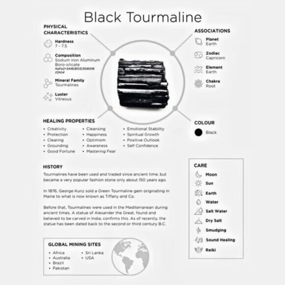 Black Tourmaline ✦ Protection Talisman Pendant ✦ Handmade 925 Sterling Silver - Picture 6 of 8